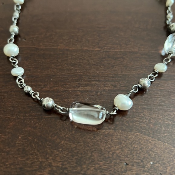 Silpada necklace glass bead and pearl - Picture 4 of 5